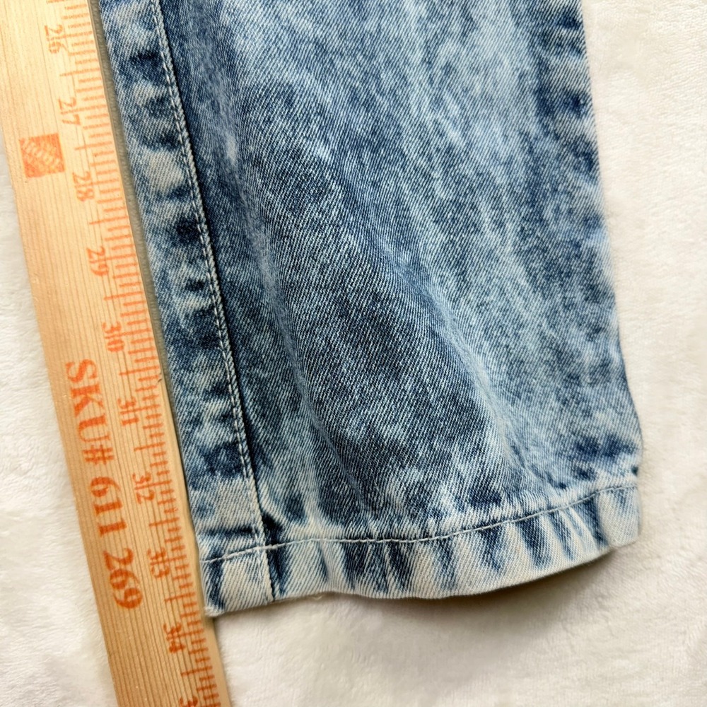 Blue Seven Denim Lab Mens 36x34 Distressed Moto Acid Wash Straight Jeans Blue - Picture 10 of 13